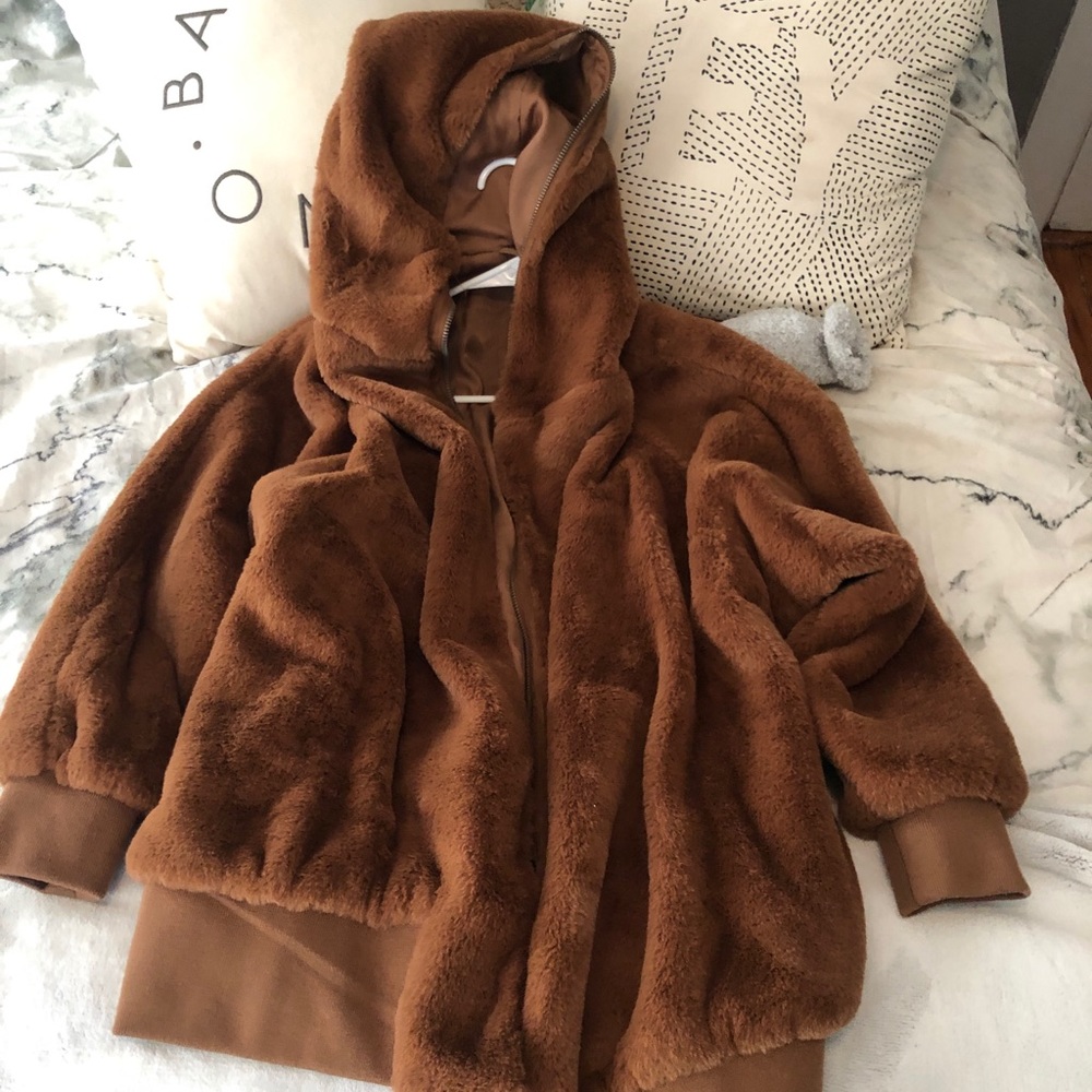 Free people fur sweatshirt